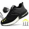 Mode Unisex Sicherheitsschuhe Männer Frauen Arbeit Sicherheitsstiefel Stahlkappe Kevlar Pannensichere Luftpolster Turnschuhe Mode Arbeitsschuhe Paar