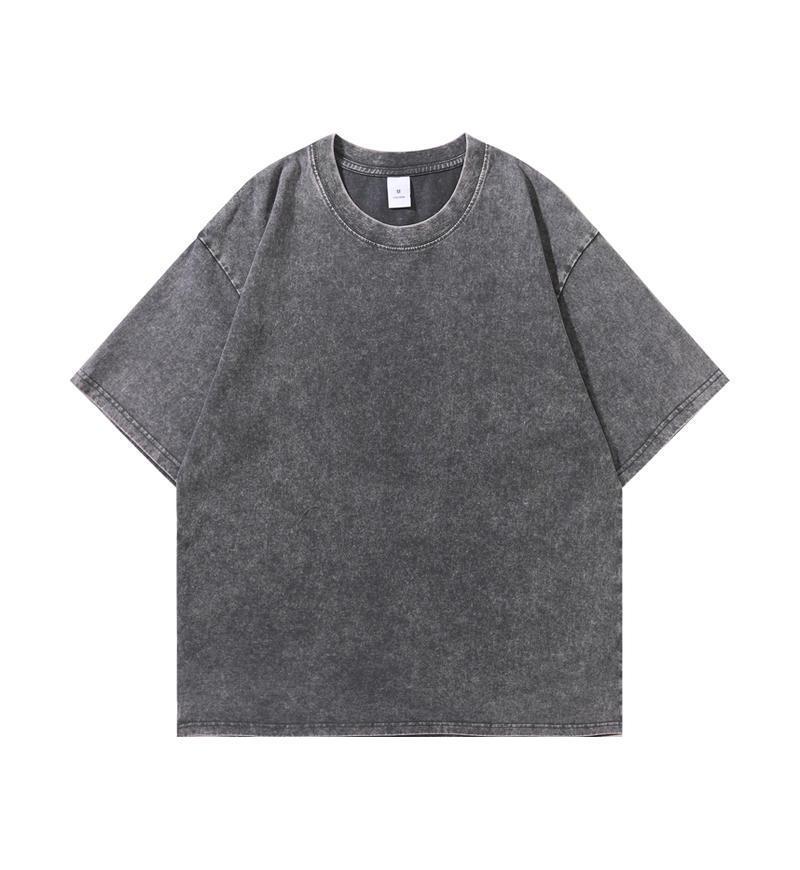 Unisex American Retro Distressed Cotton T-Shirt - 250g Short Sleeve/Base Layer M