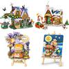 Mini Building Blocks Halloween Christmas World Famous Three-dimensional Painting Building Blocks Decoration Children's Gift