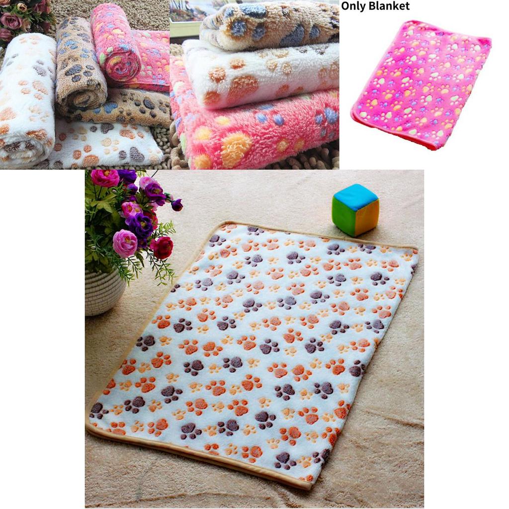 Warm And Snuggly Dog Bed Blanket In Cute Paw Print Patterns For Your Pet