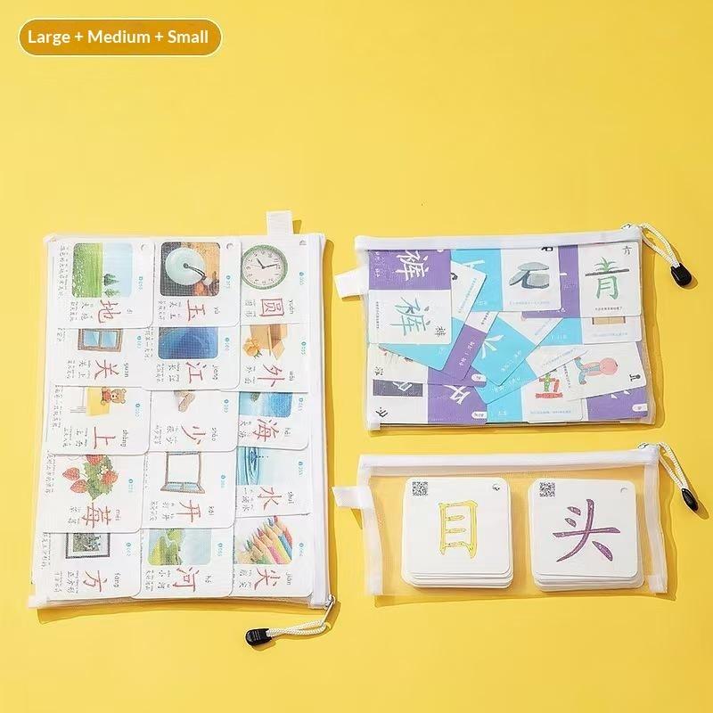 Smooth Zipper Mesh Bags 8Pcs 3 Sizes Waterproof Clear Storage Pouches for Travel Cosmetics Home Small Goods Sorting
