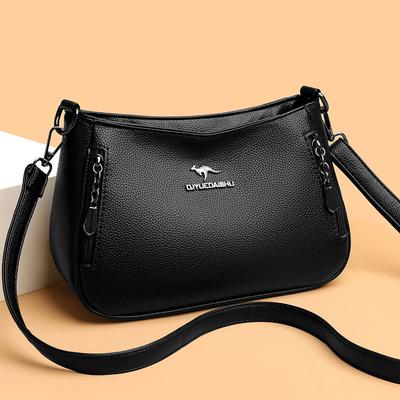 Large Capacity Genuine Leather Texture Women's Bag, Single Shoulder Bag, Multi-layer Material Crossbody Bag for Women
