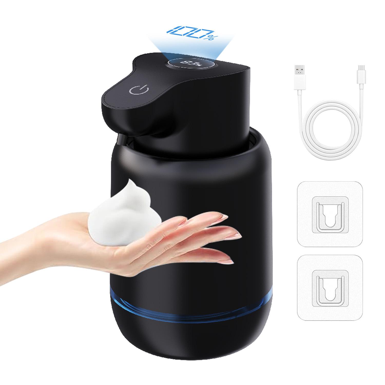 

Touchless Automatic Foam Soap Dispenser USB Rechargeable Electric 4 Level Adjustable No Touch Soap Dispenser for Bathroom
