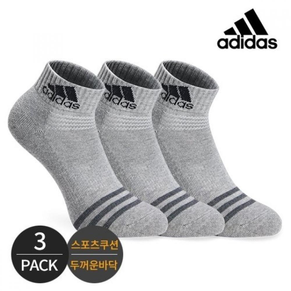 

Adidas Women s Cushion Mesh Three Line Ankle Socks 3P GY