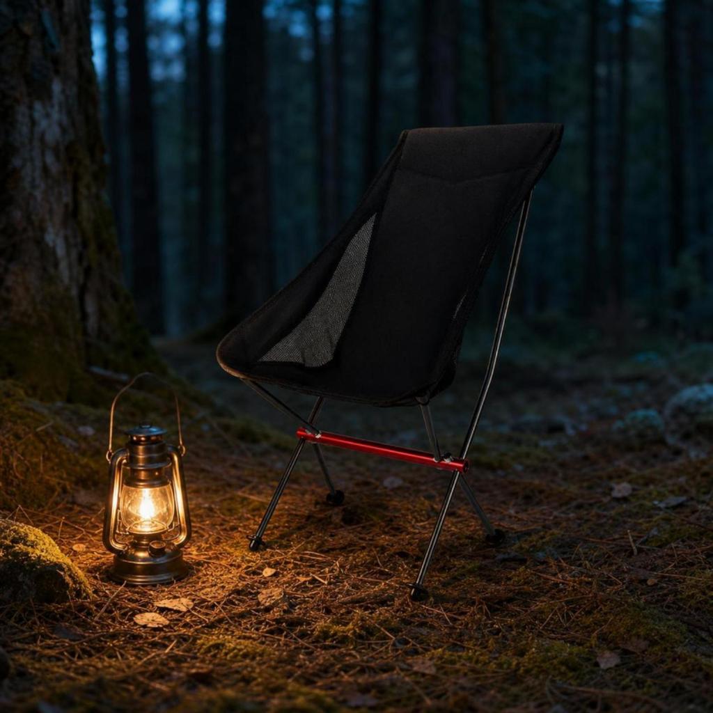 Portable High Back Folding Camping Chair Strong Support