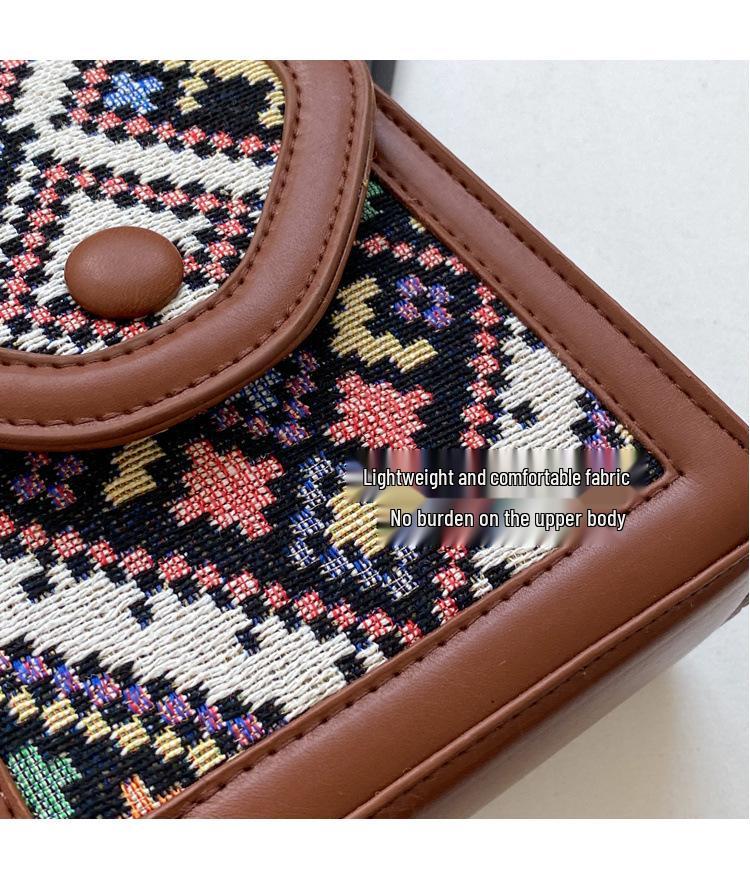 Elegant Ethnic Style Women's Crossbody Phone and Shoulder Bag - Chic, Versatile, and Fashionable Accessory.