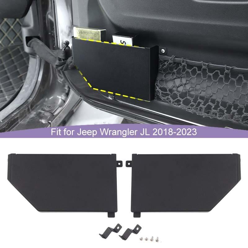 Front Door Pocket Storage Box For Jeep Wrangler JL For JT Gladiator 2018-2023 Organizer Container Stowing Tidying Accessories