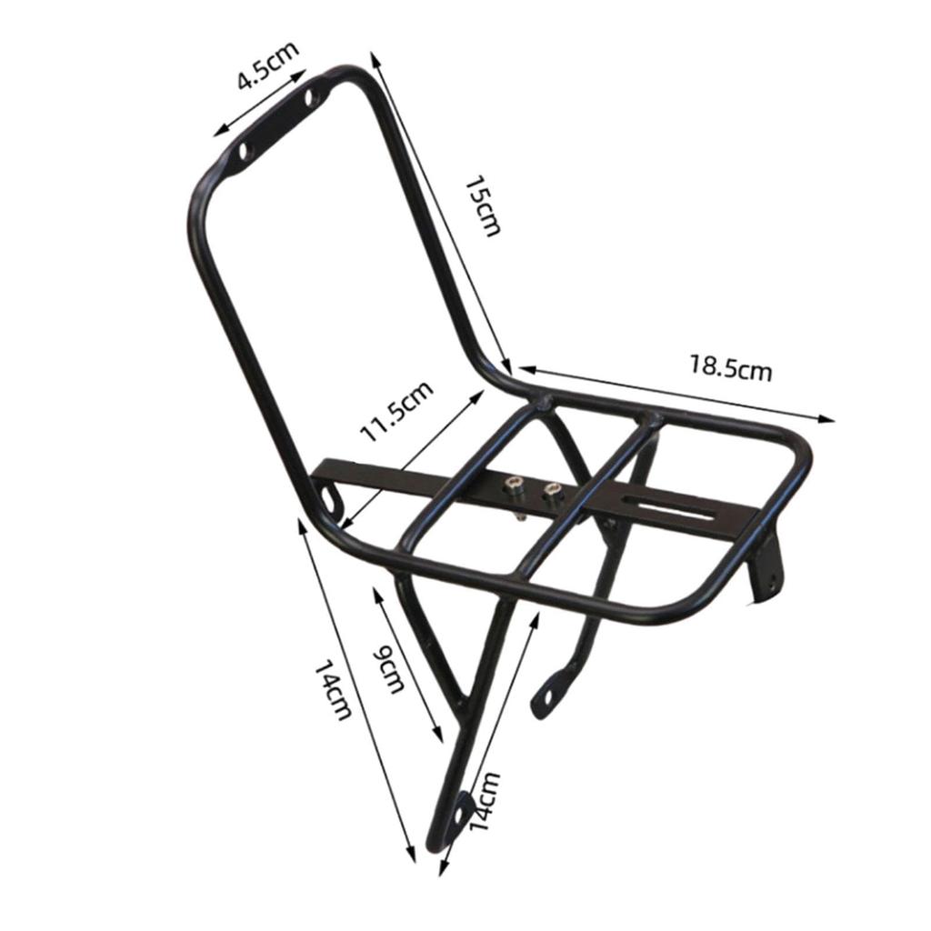 Dickly Bicycle Front Rack, Luggage Shelf, Metal Pannier Rack, Trunk Holder for Picnics, Long-Distance Cycling, and Folding Bicycles