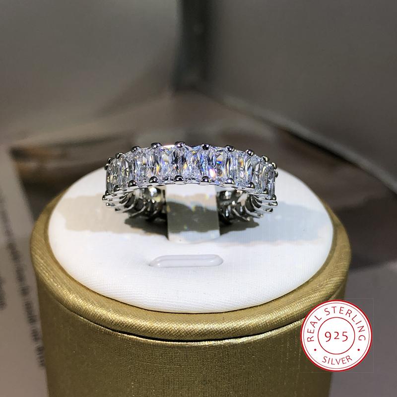 Elegant Female  Sterling copper Big Water Drop Zircon Stone Ring Finger Rings For Women Promise Love Valentine's Day Gifts