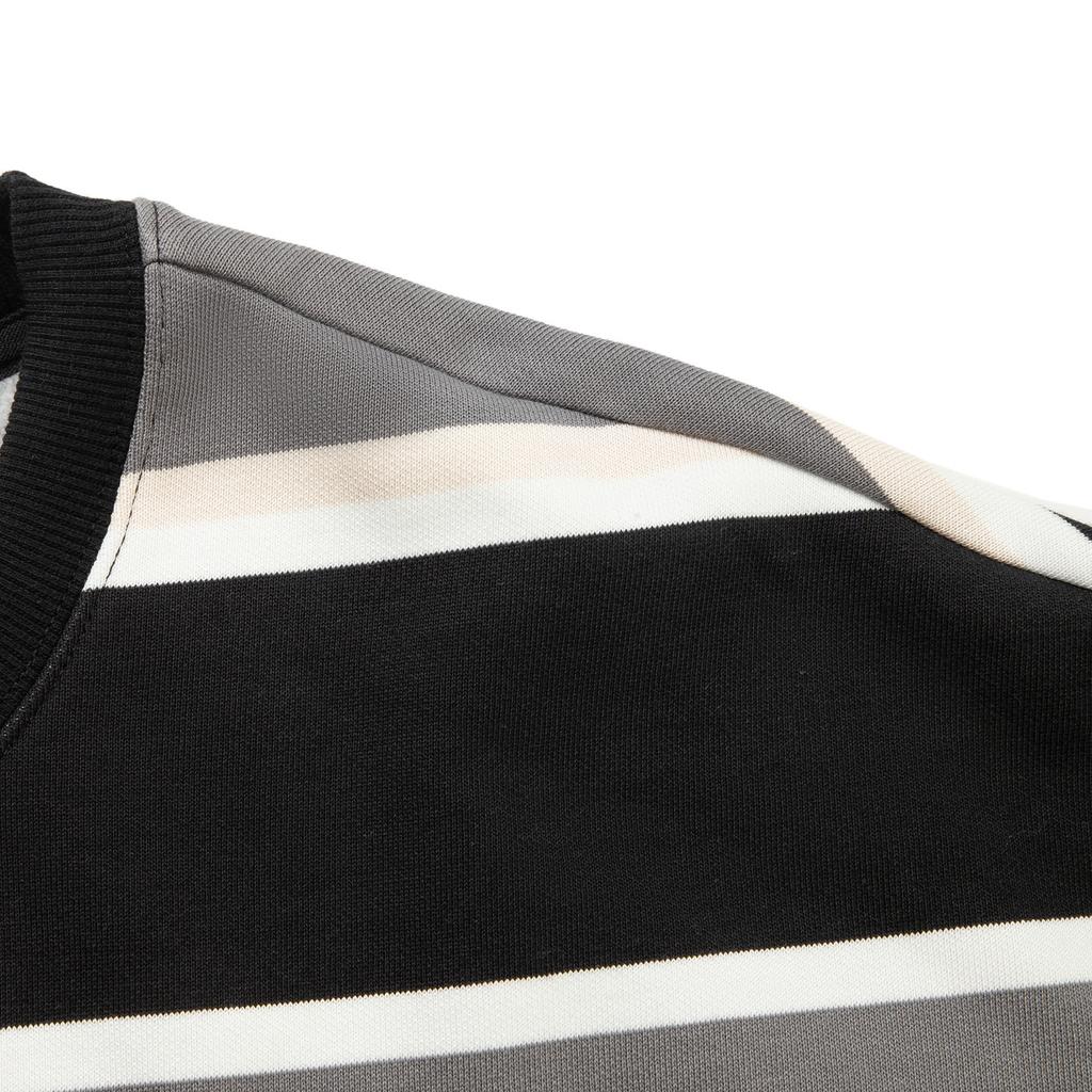 Seria Lifestyle Sportowy Li Ning Prosty Swobodny Krój z Obniżonymi Ramionami Wszechstronny Okrągły Dekolt w Paski Blok Kolorystyczny Polar Ciepła Bluza Unisex AWDVD31-6