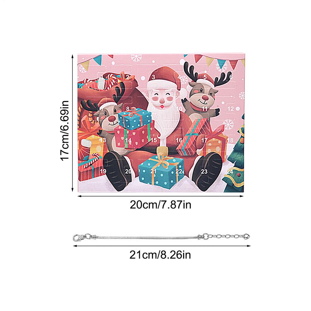 Countdown To Christmas Crafts Bracelets Making Kit 24-Day Christmas Jewelry Set For Holiday Seasonal Valentines Easter Halloween other