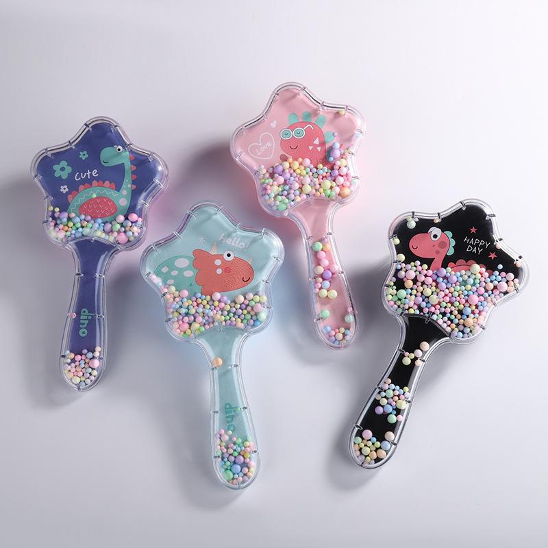 2023 New Cartoon Quicksand Comb with Glitter and Foam Hair Cushion Massage Comb for Cosmetic Styling