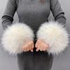 Faux Fur Cuffs Arm Warmers Furry Wrist Cuffs Holiday Costume Accessory for Women