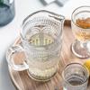 Dairuien INS Gold Rim Sunflower Embossed Glass Cup