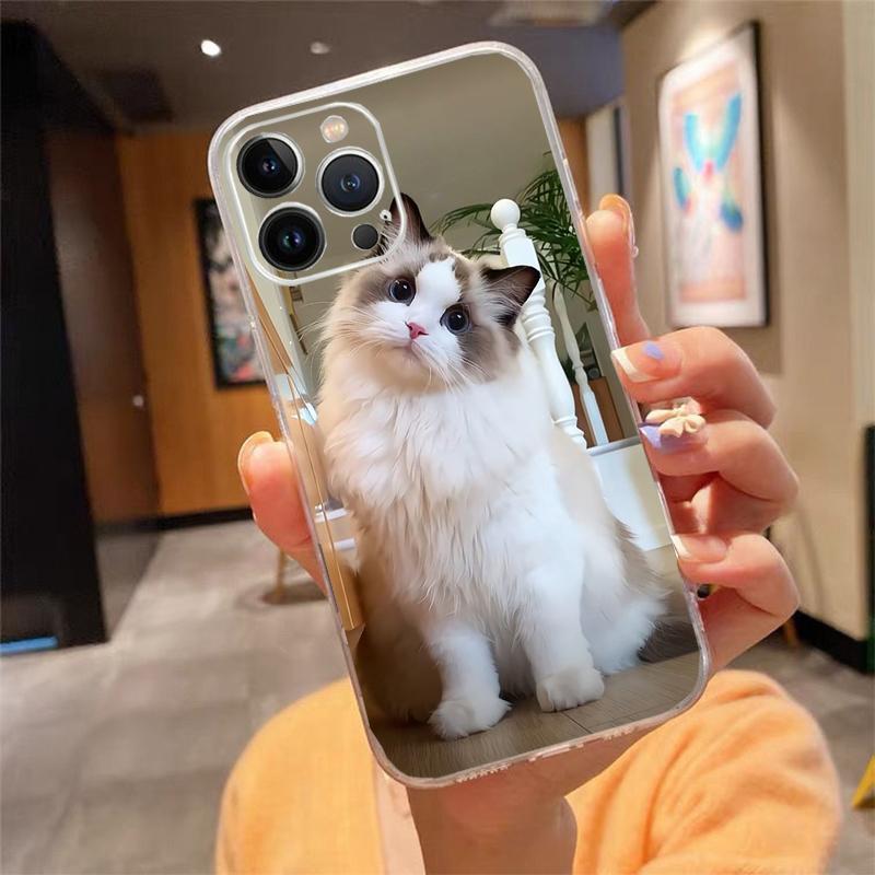 

Phone Case Carcasa Funda For iPhone 17 Pro Max Air 16 15 14 13 Pro Max 15 16 Pro 15Plus Cute Cat Case iphone 15Plus