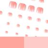 Pink Gradient False Nails Press On Nails Manicure Kit For Hands And Feet Reusable ABS Plastic