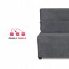 Fold-out Armchair Sleeping Function KIMO Bedding Container Family Furniture Dark Gray