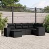 VidaXL Garden Lounge Set with Cushions 6 Pcs, Patio Sofas, Patio Furniture Set, Outdoor Furniture, Black 3222854