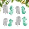 4pcs Angel Silicone Moulds Diy Handmade Angel Plaster Resin Moulds With Heart Star Designs 3d Angel Decorative Sculptures Craft