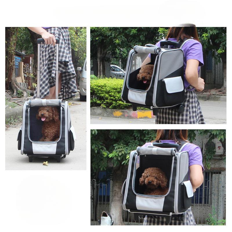Cat Outing Bag Portable Cat Bag Pet Trolley Bag Backpack Dog