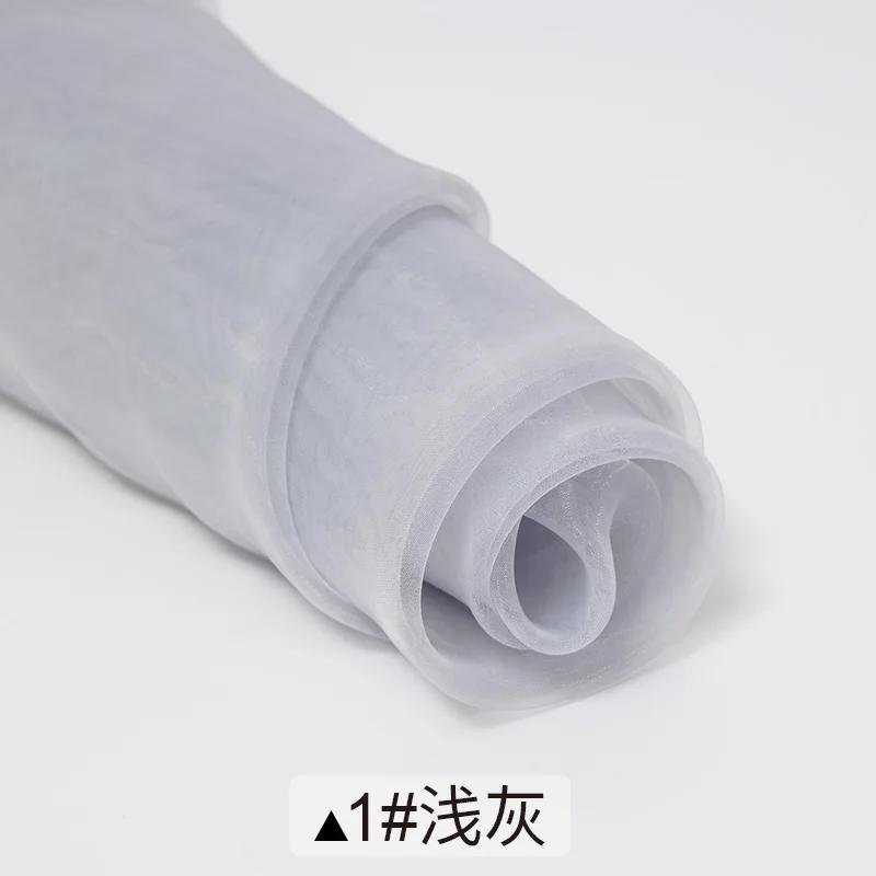 1m/2m/5m Soft Organza Mesh Fabric Making Wedding Dresses Curtain Scene Decoration Handmake DIY Sewing Fabrics TJ0031