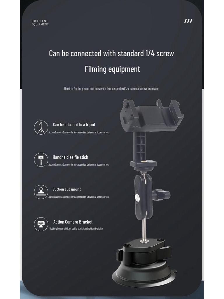 Auto-Saugnapfhalterung für Handy & Kamera - Starker Vakuum-Stabilisator