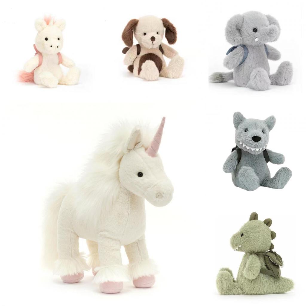 Jellycat Isadora Jednorožec Batoh Slon Dinosaurus Plyšová Hračka S Výplní Z Dutým Vláknem Pro Děti A Sběratele