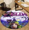 The Legend of Zelda Pattern Round Rug, Indoor/Outdoor Mat, for Picnic, Gameroom, Bedroom, Office, Living Room, Home Decor Carpet, Birthday Gift