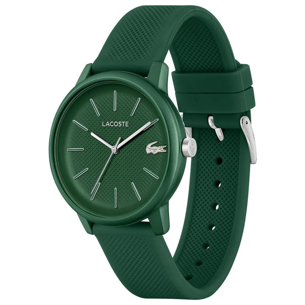 Lacoste .12.12 Men's Quartz Watch Khaki Green Silicone Strap B0BSXKZDXV