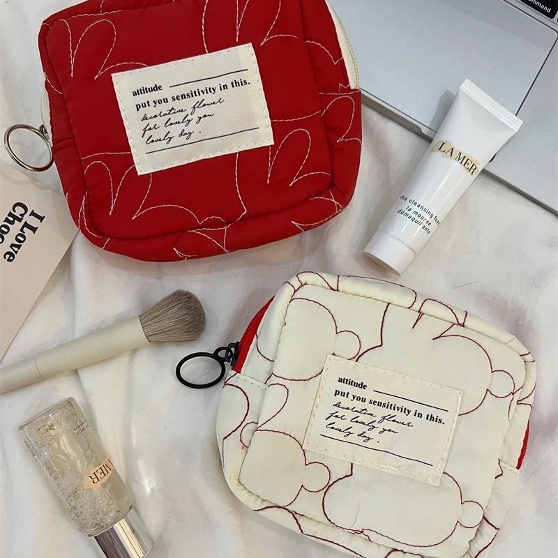 Cute Mini Cosmetic Bag Portable Candy Color Storage Bag Wash Bag Bag