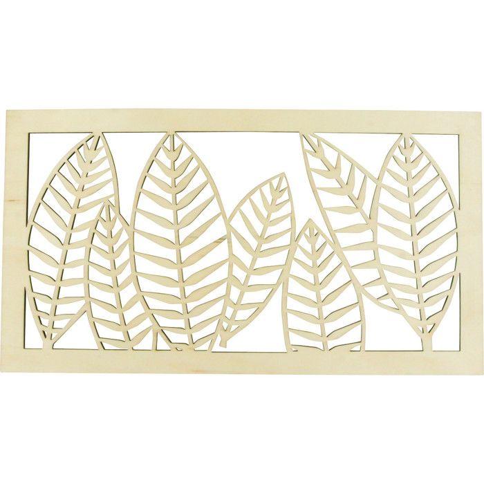 Cadre en bois déco Feuillage 40 cm