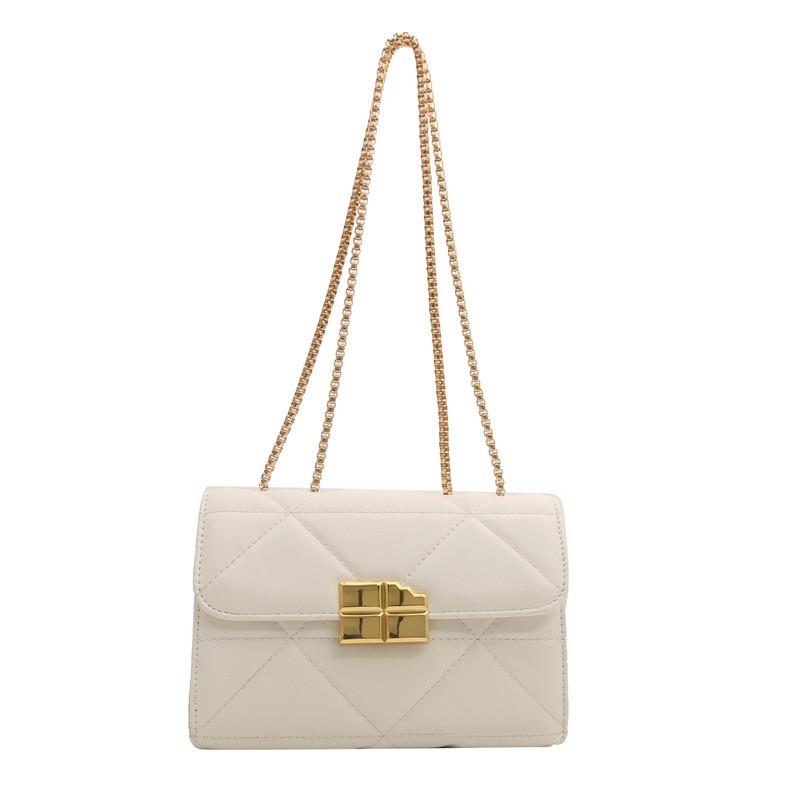 Fashionable Geometric Pattern Shoulder Bag Chic Pu Leather Crossbody Handbag For Women белый