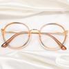 Anti Blue Light Black Clear Glasses Frame Women Fashion Round Transparent Trendy Optical Eyeglasses for Ladies Oversize Eyewear