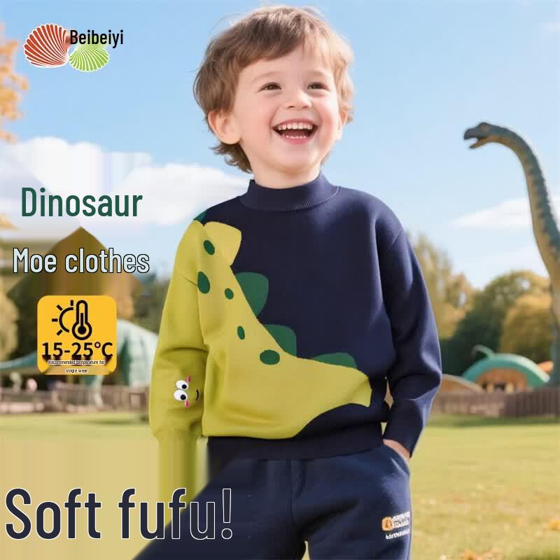 Boys Dinosaur Knitted Pullover Sweater 100/52
