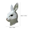 Maschera Facciale da Coniglio a Testa Intera in Lattice Testa di Coniglio Spaventosa Maschera Facciale Animale Costume Festivo per Festa Scherzosa Cosplay Bianco