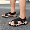 Men's Summer Casual Leather Outdoor Sandals Breathable Lightweight TPU Upper Rubber Outsole Fashionable Beach Shoes