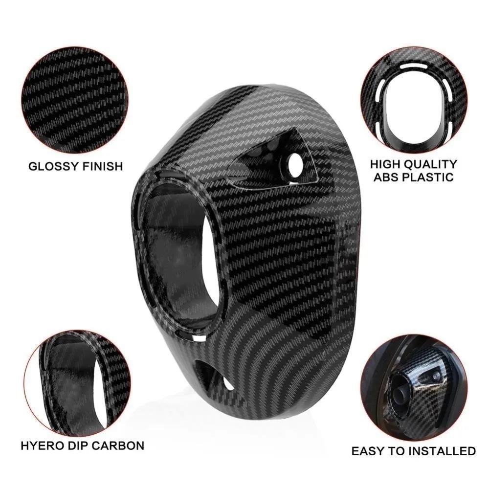 Motorcycle Muffler Tip Cover Glossy Carbon Exhaust Tip Garnish Accessories for Honda Click 160 ABS Protector Escape Moto