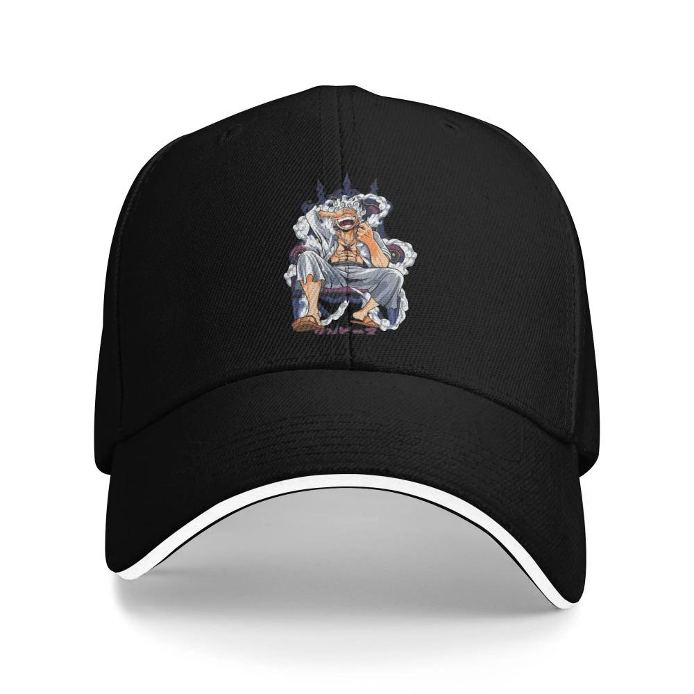 Luffy Wanted Baseball Cap Casual One Piece Japan Anime Sandwich Hat for Men Women Adjustable Dad Hat Workouts