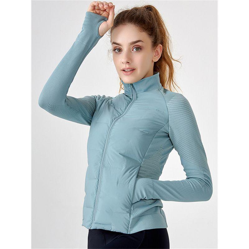 2025 Winter Outdoors Yoga Thin Lightweight Short Type Sports Down Jacket Female Goose Down Silm Outwear Running Tops Heattech