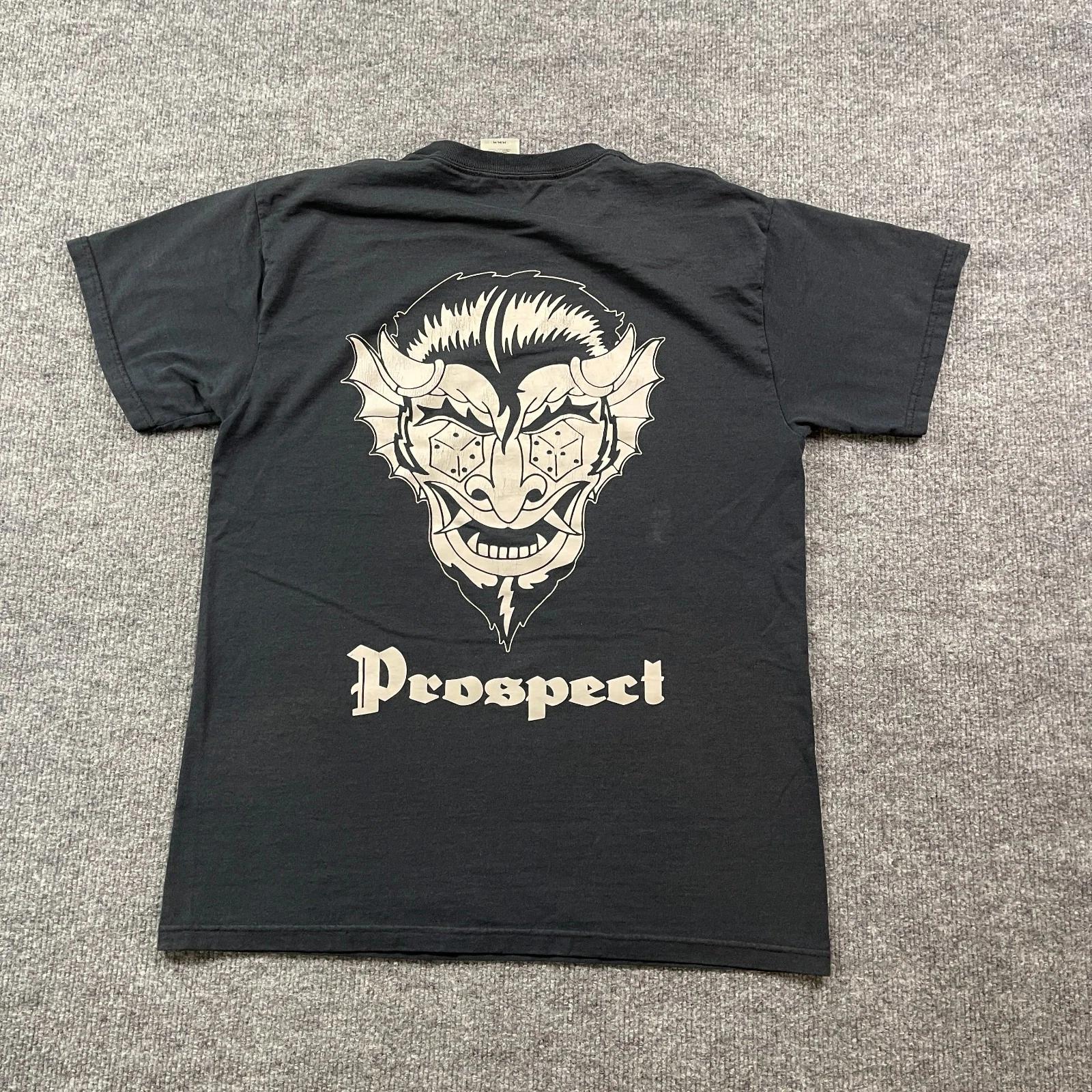 

Винтажная рубашка Prospect Rockabilly Devil Dice Y2K Средняя 19x25 Черная 2XL