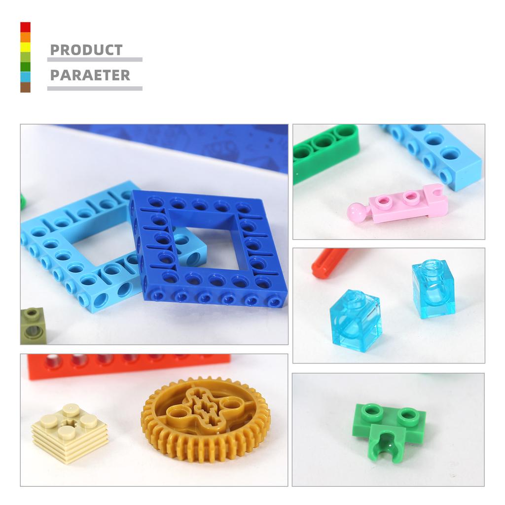 Non-Toxic 1433/500G Randomly Assembled Axle Gear Peg Crossbar Components Compatible With Mechanical Power Building Blocks For