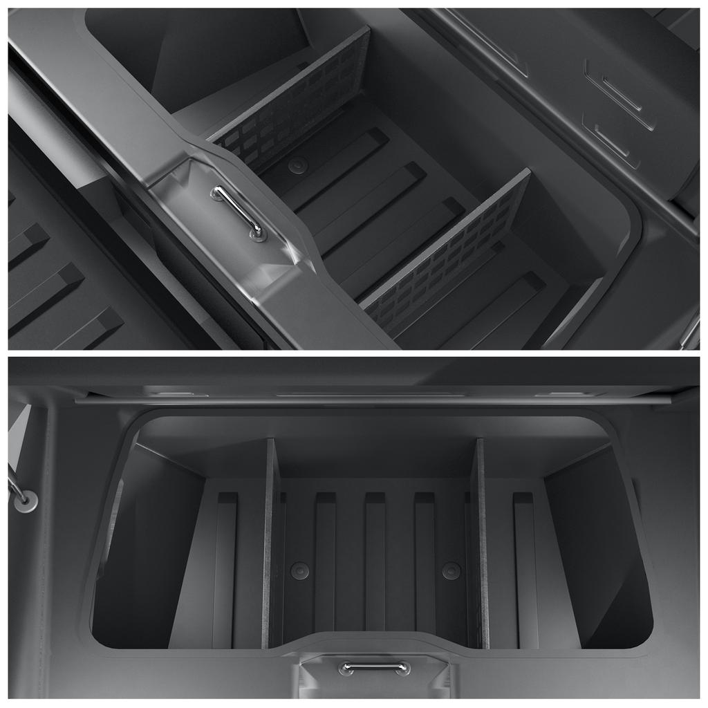 2Pcs for Tesla Cybertruck 2024-2026 Rear Truck Bed Lower Layer Combination Partition Container Organizer Board Accessories