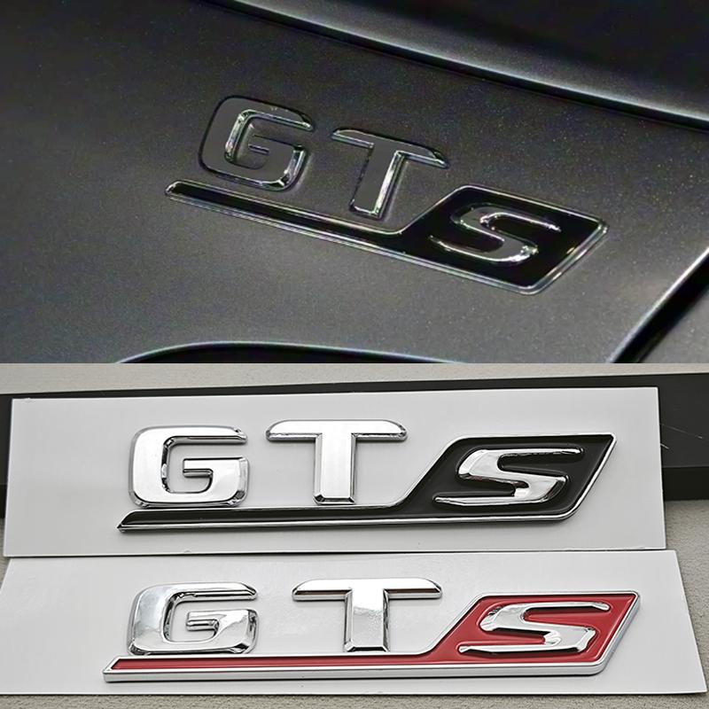 Logo GTS Car Letters Rear Trunk Badge Emblem Sticker Decals For Mercedes Benz AMG GT GTS C190 Tail Marking Exterior Accessories