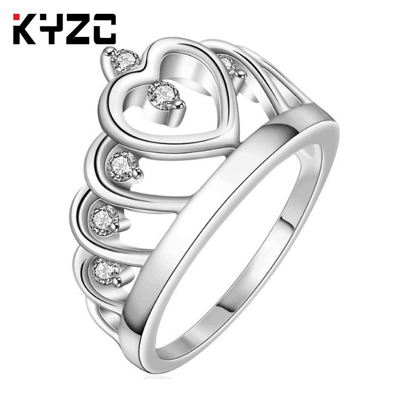Style Jewelry Crown Series Ring Women'S Diamond Ring Personality High Carbon Ring