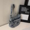 Denim Messenger Bag Vintage Women's Bag Large Capacity Multi-Layer Shoulder Bag