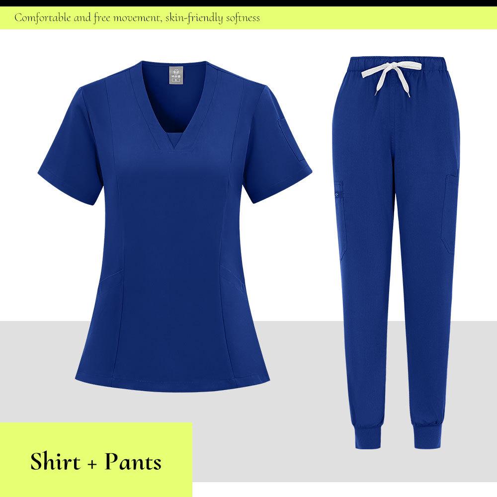 Unisex Quick-Drying Stretch Scrub Suit for Medical and Spa Professionals