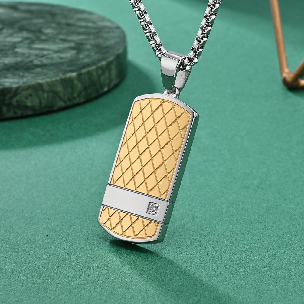 Модная мужская подвеска 2025, персонализированная двухцветная подвеска-комбинация 3MM+60CM