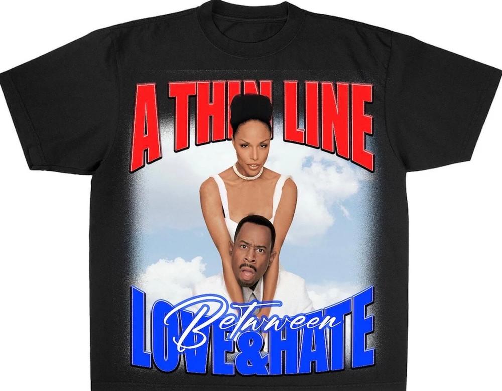 Тонкая грань между Любовью и Ненавистью Хлопковая Одежда Футболка Унисекс Футболка M