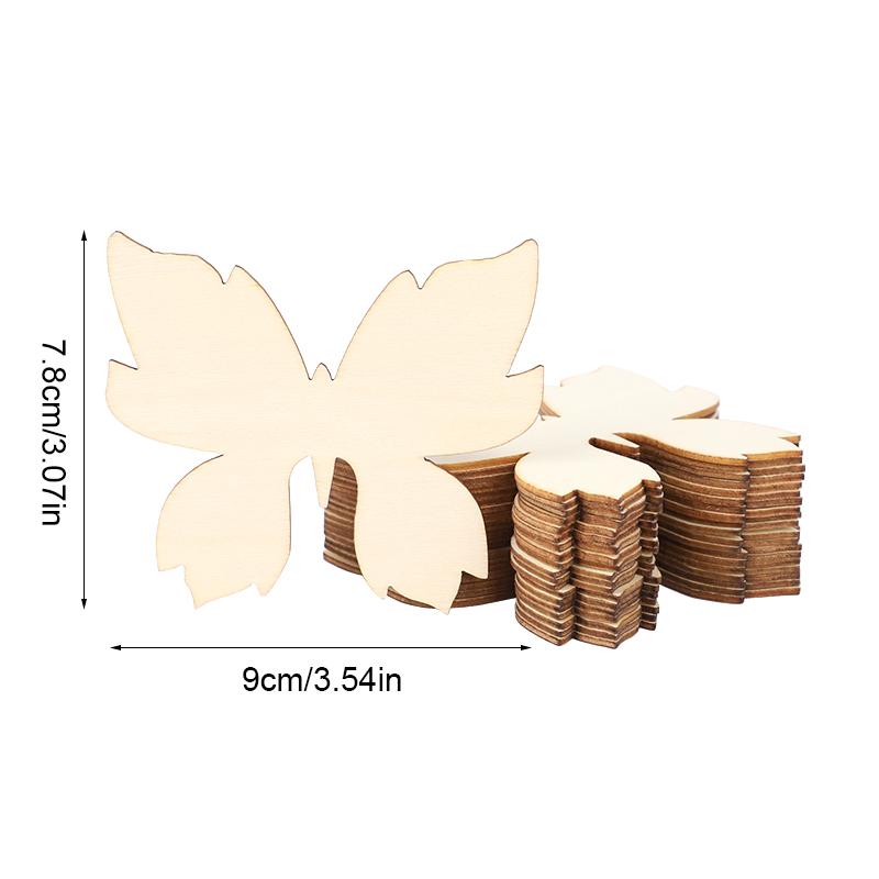 10pcs Wooden Butterfly Blank Wood Slices Kids Painting Crafts Wedding Easter Home Decorations Butterfly Birthday Party DIY Gift