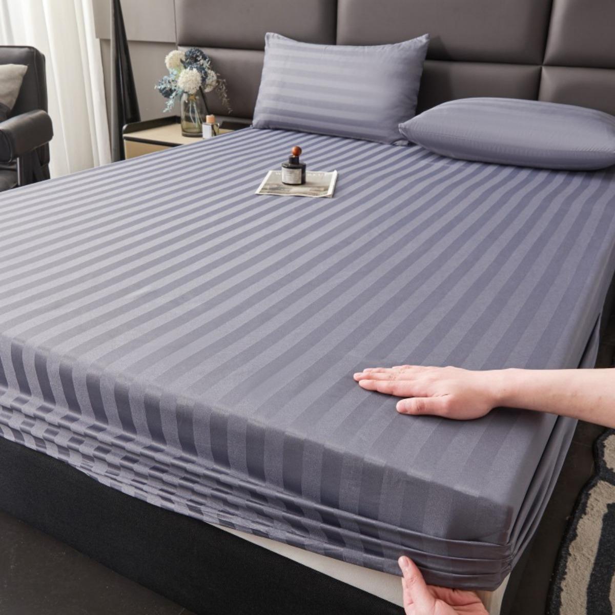 

Простыня на резинке из 100% хлопка, плотность 500 нитей, подходит для спален, отелей и гостевых комнат 200*220cm серый